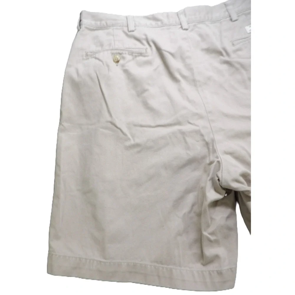 VTG Polo Ralph Lauren Tyler Shorts Men 38in Tan Classic Chino Pleated Cotton 90s
